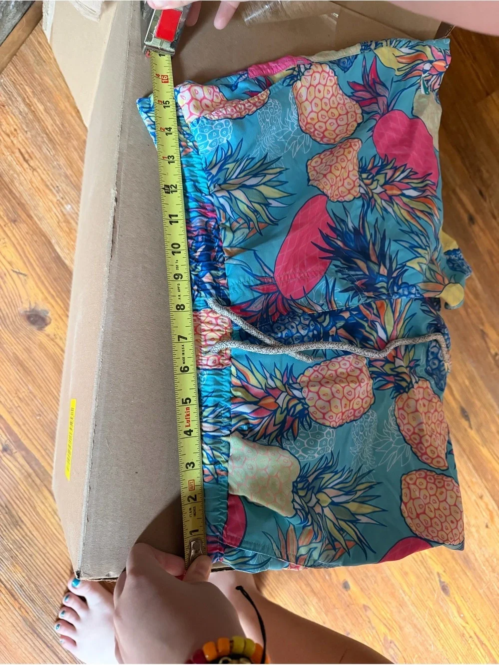 Southern Lure Pineapple Print Swim Trunks Boys Youth XL